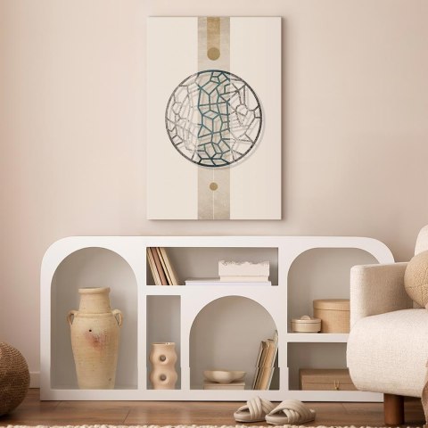 Obraz - Koło z artystycznymi detalami.(1-częściowy) - kształt abstrakcji 60x90 Standard