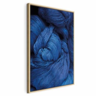 Obraz - Niebieska włóczka (1-częściowy) pionowy 60x90 W ramie drewnianej naturalnej
