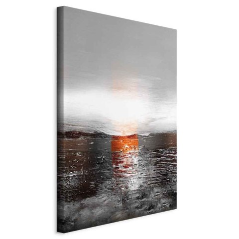 Obraz - Odbicie barw (1-częściowy) - zachód słońca w malowanej abstrakcji tła 40x60 Standard