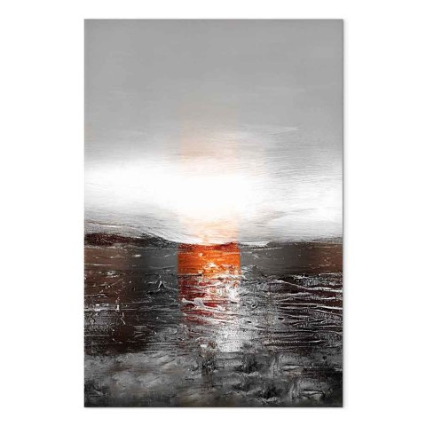 Obraz - Odbicie barw (1-częściowy) - zachód słońca w malowanej abstrakcji tła 40x60 Standard