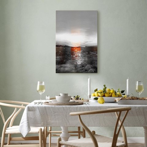 Obraz - Odbicie barw (1-częściowy) - zachód słońca w malowanej abstrakcji tła 60x90 Standard