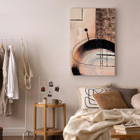 Obraz - Sztuka kształtów (1-częściowy) - abstrakcja ręcznie malowanego dzieła 60x90 Standard