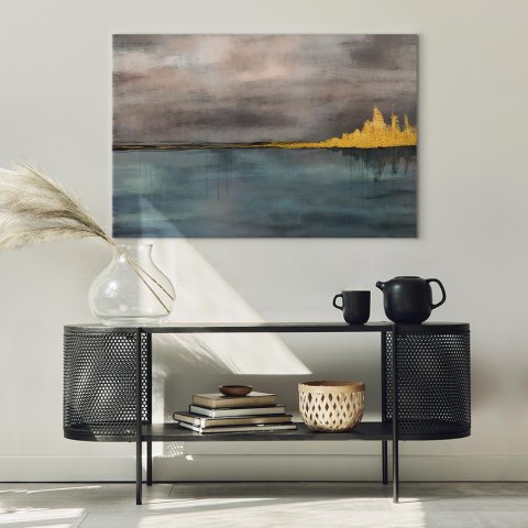 Obraz - Złote miasto (1-częściowy) szeroki 90x60 Standard
