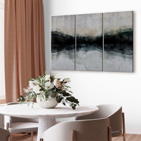 Obraz - Górska tafla jeziora (3-częściowy) 60x40 Na płótnie włoskim