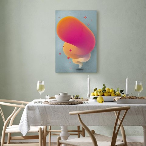 Obraz - Różowa smuga (1-częściowy) pionowy 20x30 Na płótnie włoskim