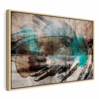 Obraz - Abstrakcyjny pióropusz (1-częściowy) szeroki 120x80 W ramie drewnianej naturalnej