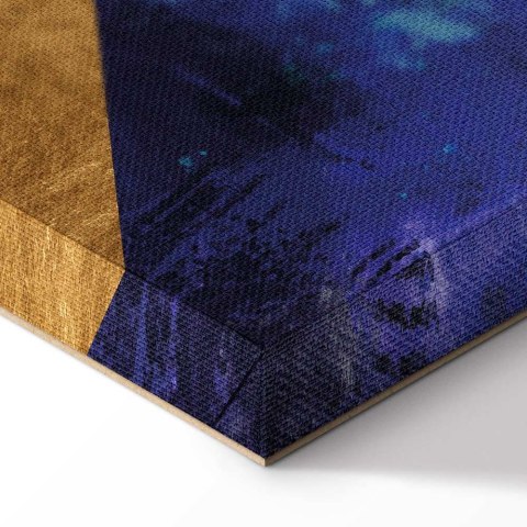 Obraz - Złota geometria (1-częściowy) szeroki 30x20 Akustyczny
