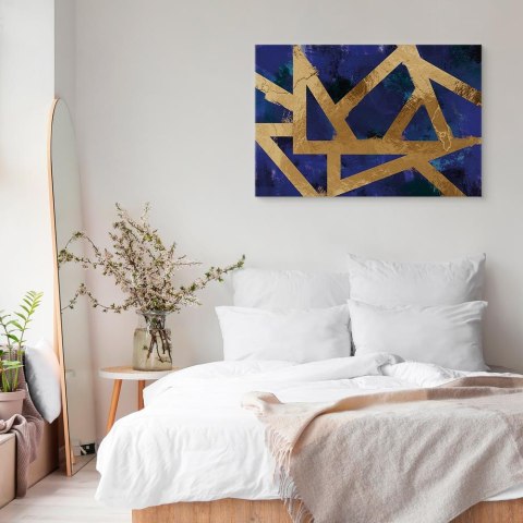 Obraz - Złota geometria (1-częściowy) szeroki 30x20 Na płótnie włoskim