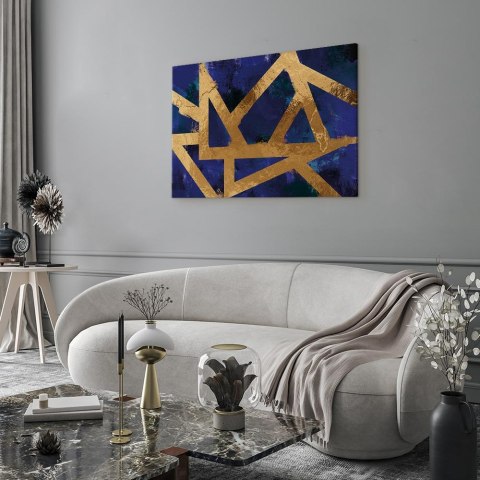 Obraz - Złota geometria (1-częściowy) szeroki 30x20 Standard