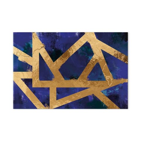 Obraz - Złota geometria (1-częściowy) szeroki 60x40 Na płótnie włoskim