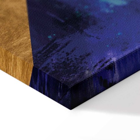 Obraz - Złota geometria (1-częściowy) szeroki 60x40 Na płótnie włoskim