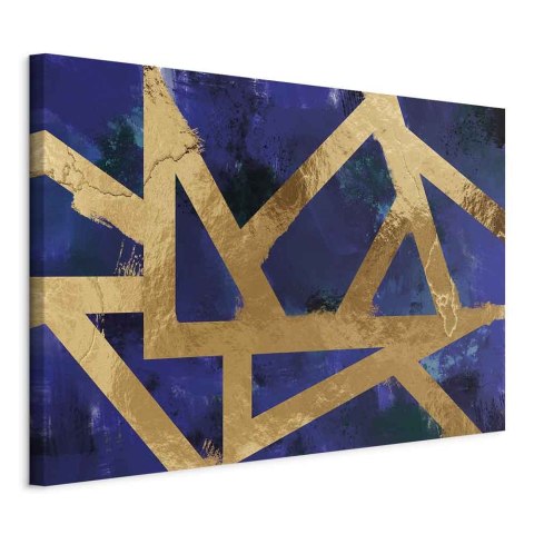Obraz - Złota geometria (1-częściowy) szeroki 90x60 Standard