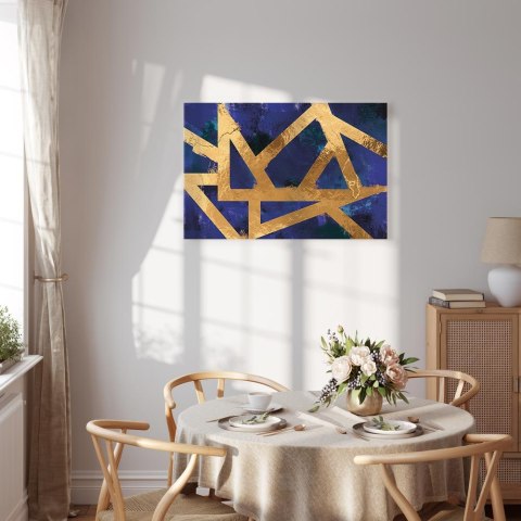 Obraz - Złota geometria (1-częściowy) szeroki 90x60 Standard