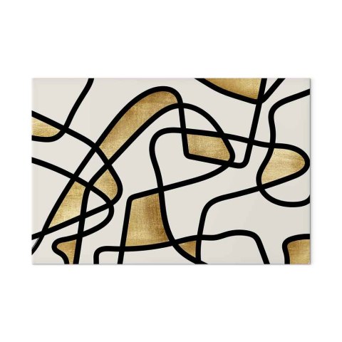 Obraz - Złota spirala (1-częściowy) szeroki 30x20 Standard