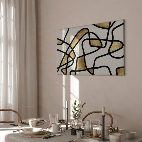 Obraz - Złota spirala (1-częściowy) szeroki 30x20 Standard