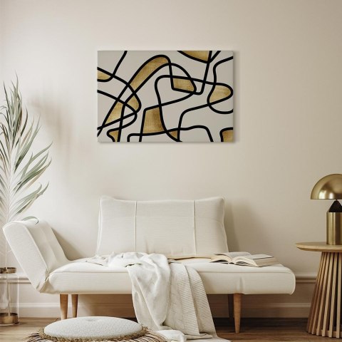 Obraz - Złota spirala (1-częściowy) szeroki 60x40 Na płótnie włoskim