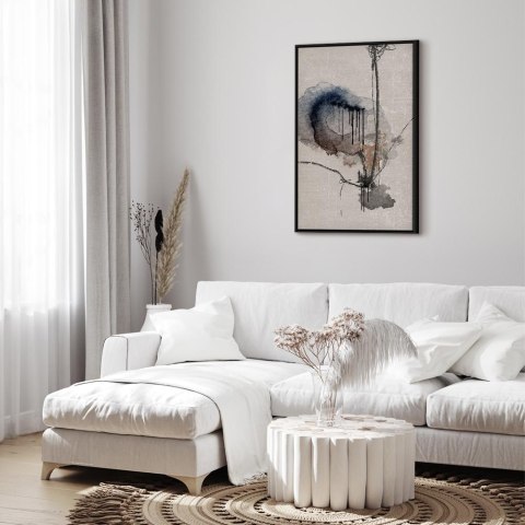 Obraz - Akwarelowe witraże (1-częściowy) pionowy 40x60 W ramie drewnianej czarnej