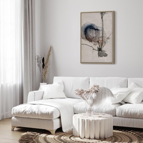 Obraz - Akwarelowe witraże (1-częściowy) pionowy 40x60 W ramie drewnianej naturalnej
