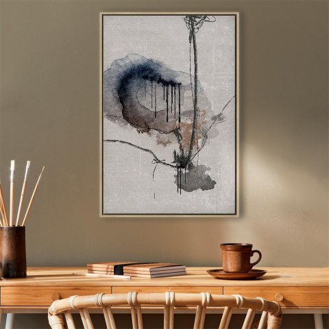 Obraz - Akwarelowe witraże (1-częściowy) pionowy 40x60 W ramie drewnianej naturalnej
