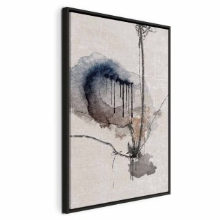 Obraz - Akwarelowe witraże (1-częściowy) pionowy 80x120 W ramie drewnianej czarnej