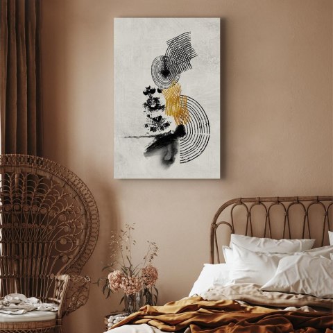Obraz - Pejzaż ze słońcem (1-częściowy) pionowy 20x30 Akustyczny