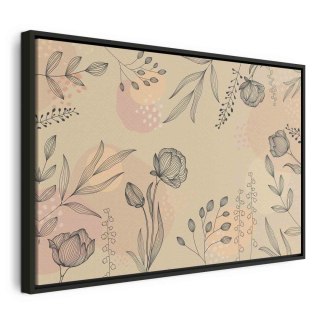 Obraz - Ciepłe kolory natury 90x60 W ramie drewnianej czarnej
