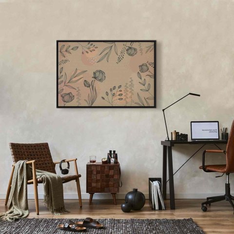 Obraz - Ciepłe kolory natury 90x60 W ramie drewnianej czarnej