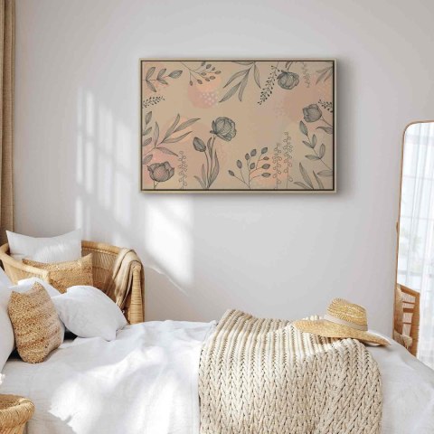 Obraz - Ciepłe kolory natury 90x60 W ramie drewnianej naturalnej