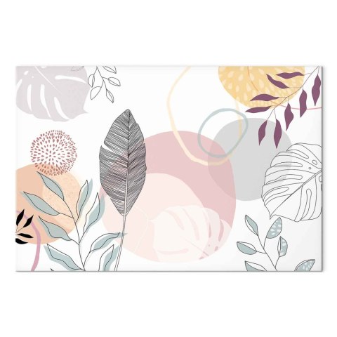 Obraz - Pastelowa grafika liniowa 120x80 Akustyczny