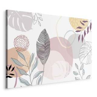 Obraz - Pastelowa grafika liniowa 120x80 Na płótnie włoskim