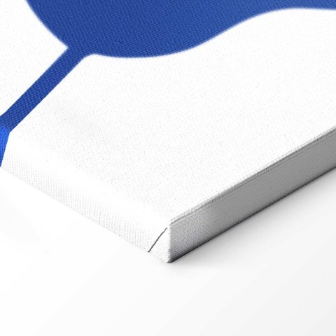 Obraz - Kobaltowa paproć 120x80 Na płótnie włoskim