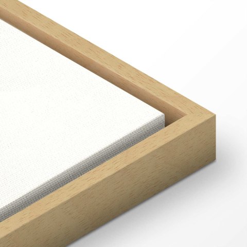 Obraz - Pejzaż z listkiem 60x40 W ramie drewnianej naturalnej