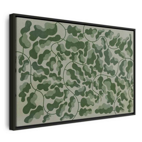 Obraz - Zielony labirynt 120x80 W ramie drewnianej czarnej