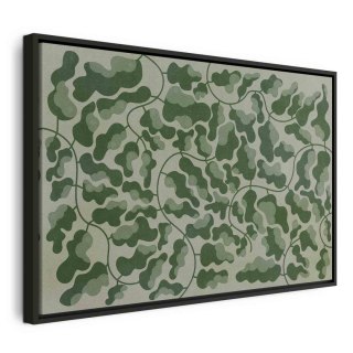Obraz - Zielony labirynt 60x40 W ramie drewnianej czarnej