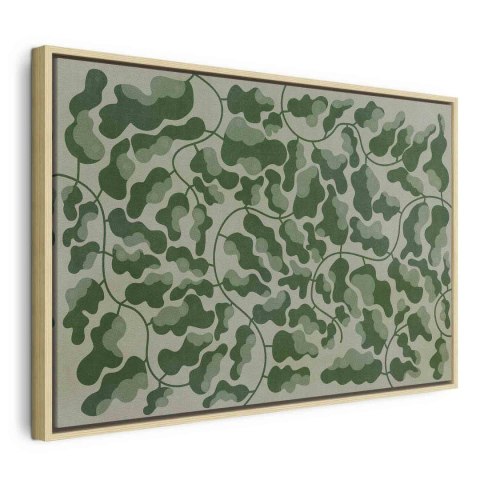 Obraz - Zielony labirynt 60x40 W ramie drewnianej naturalnej