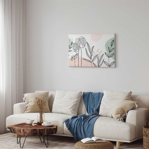 Obraz - Line art w pastelach 90x60 Standard