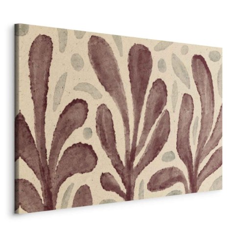 Obraz - Liście i plamy - duże rozedrgane kształty inspirowane Matisse 30x20 Standard