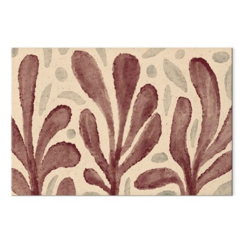 Obraz - Liście i plamy - duże rozedrgane kształty inspirowane Matisse 60x40 Na płótnie włoskim