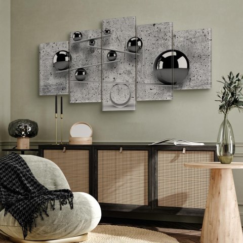 Obraz - Kule i beton (5-częściowy) szeroki 100x50 Premium Print