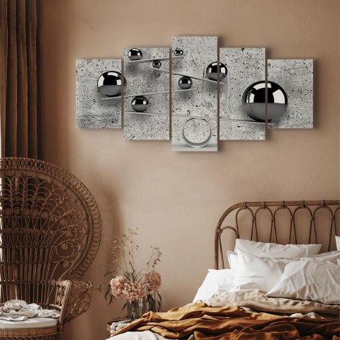 Obraz - Kule i beton (5-częściowy) szeroki 200x100 Premium Print