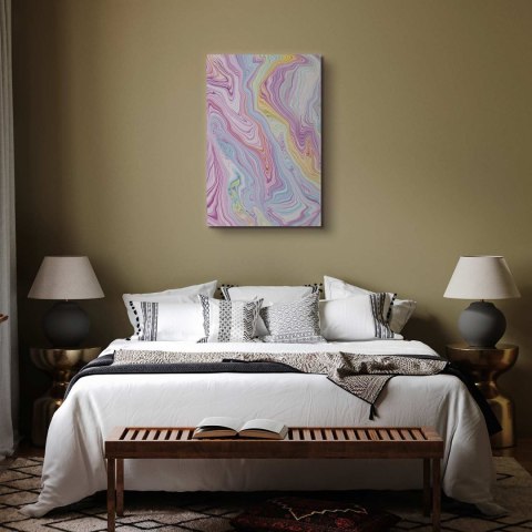 Obraz - Kolorowy Sen - abstrakcyjne kształty w pastelowych barwach 20x30 Akustyczny