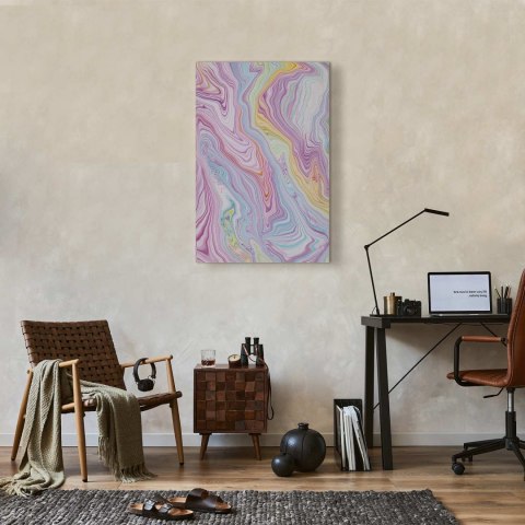 Obraz - Kolorowy Sen - abstrakcyjne kształty w pastelowych barwach 20x30 Akustyczny