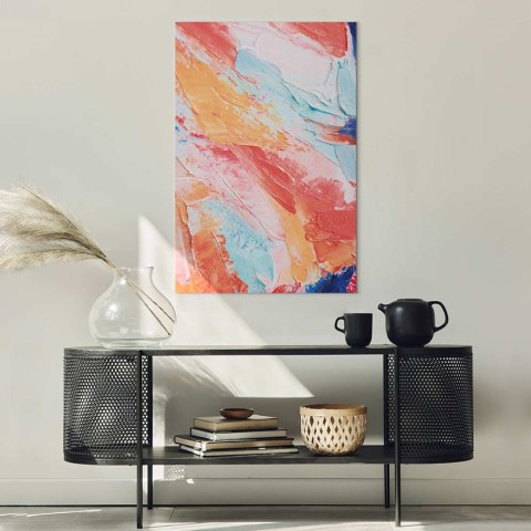 Obraz - Wiosenne Odcienie - kolorowa mieszanka ciepłych i chłodnych tonów na płótnie 40x60 Standard