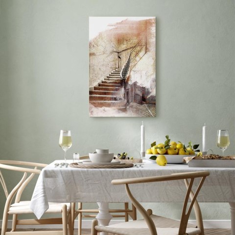 Obraz - Sekretne schody (1-częściowy) pionowy 80x120 Akustyczny
