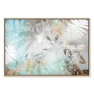 Obraz - Turkusowy sen (1-częściowy) szeroki 120x80 W ramie drewnianej naturalnej