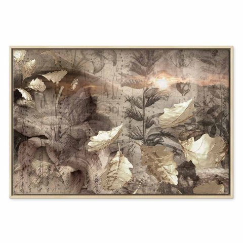 Obraz - Jesienny zmierzch (1-częściowy) szeroki 90x60 W ramie drewnianej naturalnej