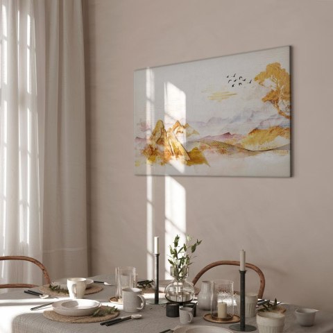 Obraz - Złote góry (1-częściowy) szeroki 30x20 Standard