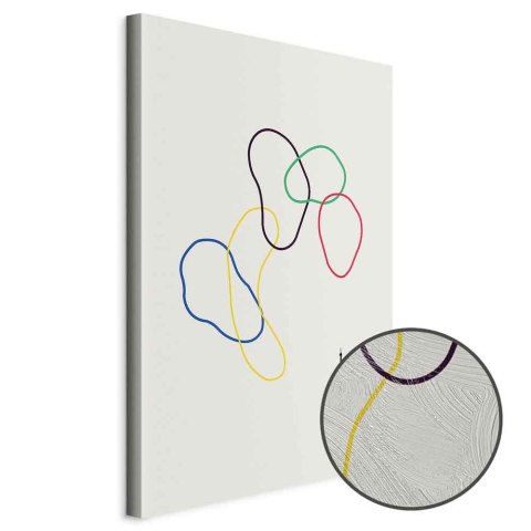 Obraz - Kolorowe koła- grafika cyfrowa - minimalizm 20x30 Premium Print