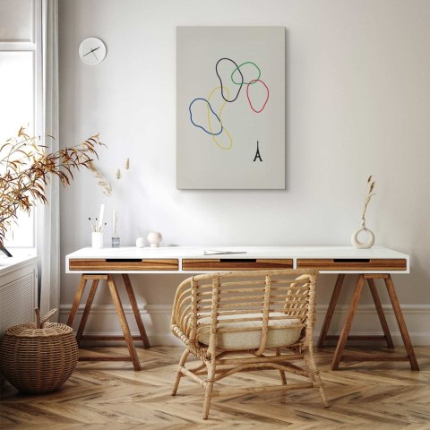 Obraz - Kolorowe koła- grafika cyfrowa - minimalizm 40x60 Standard