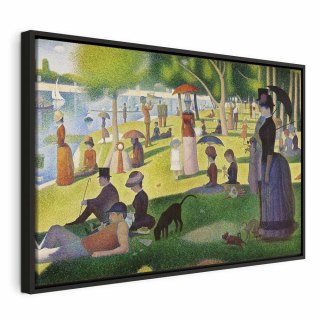 Obraz - Georges Seurat - Niedzielne popołudnie na wyspie Grande Jatte 120x80 W ramie drewnianej czarnej